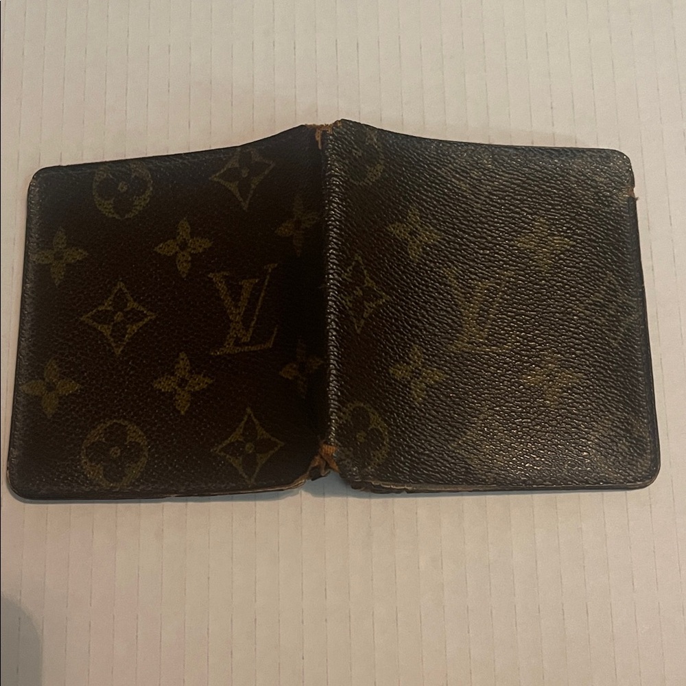 Authentic Louis Vuitton Monogram Black and Brown Card Holder